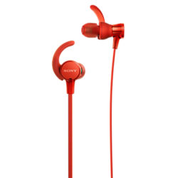 Sony MDR-XB510AS Extra Bass Splash Resistant Sports In-Ear Headphones with Mic/Remote Red